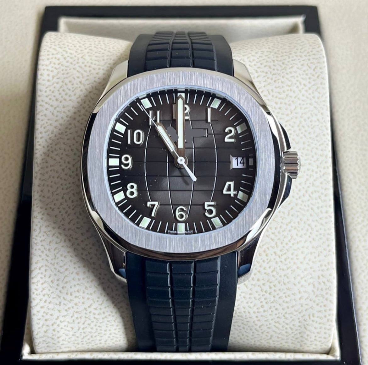 Pate Philippe Aquanaut Black with Silver AAA+