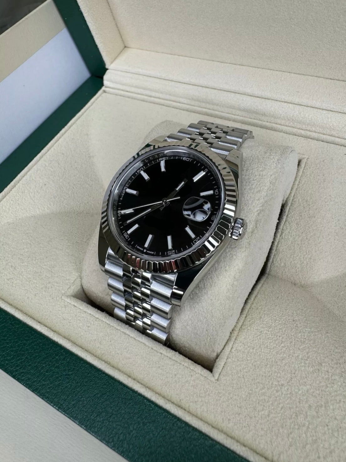 Role DateJust Black with Silver AAA+