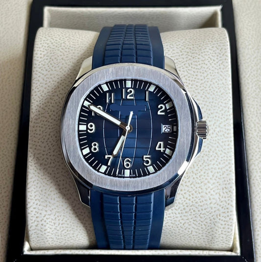 Pate Philippe Aquanaut Navy Blue with Silver AAA+