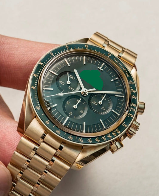 Omega Speedmaste Army Green with Gold AAA+