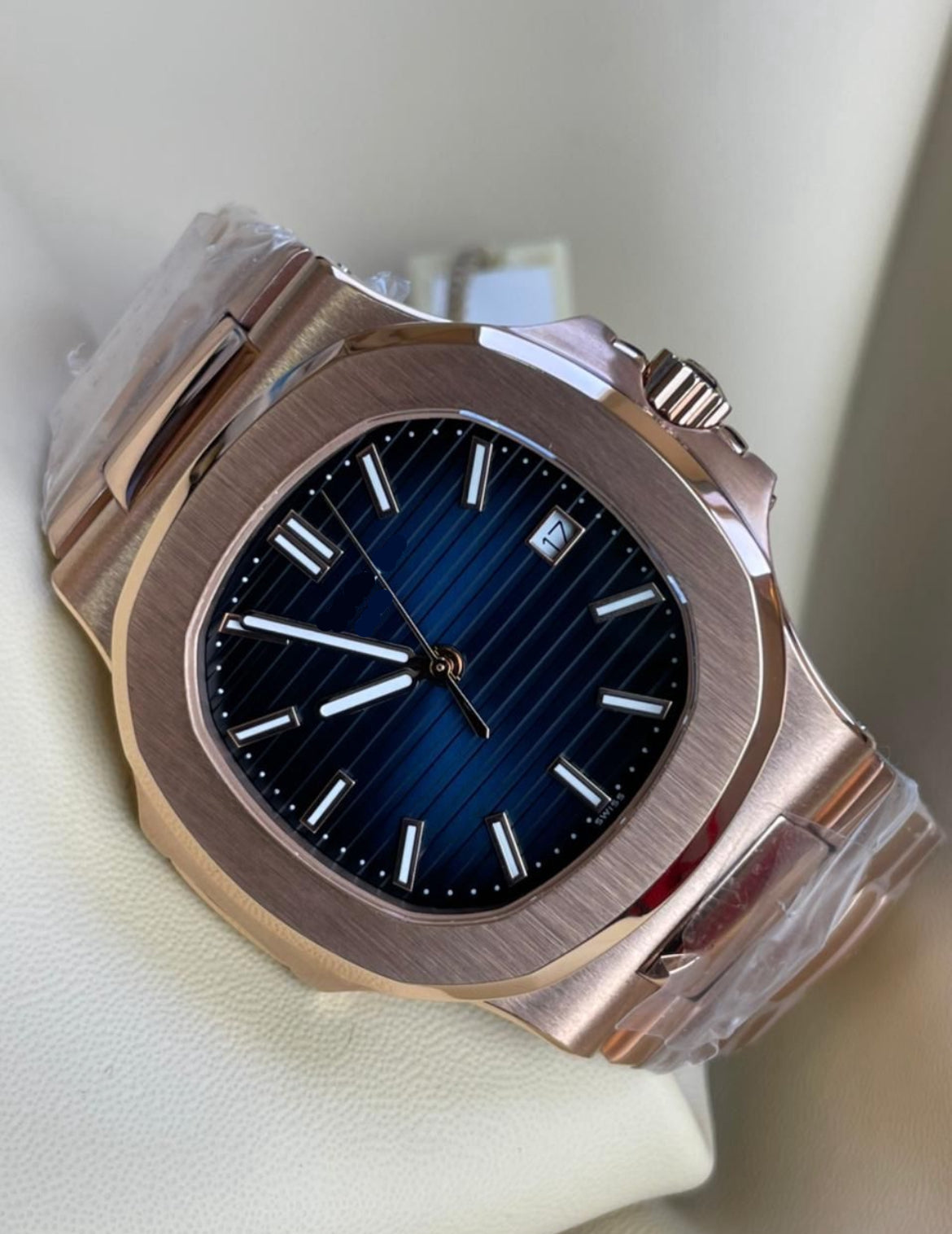 Pate Philippe Nautilus Navy Blue with Gold AAA+